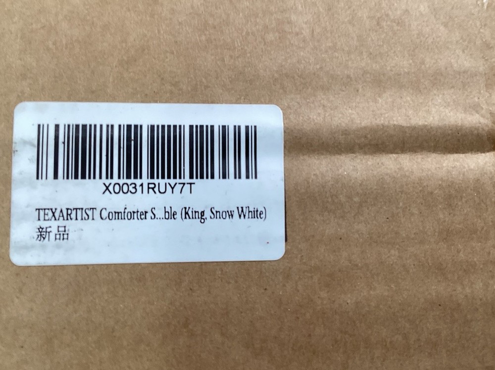 Texartist Comforter Size King Color White