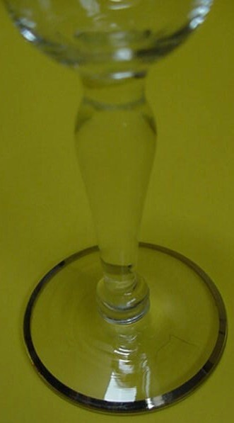 Silver Platinum Cordial Glass set