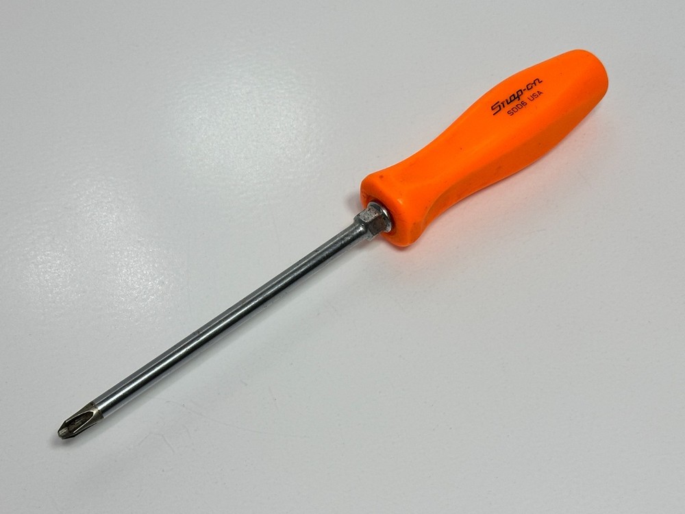 Snap On Tools USA Orange Hard Handle Phillips Tip Screwdriver