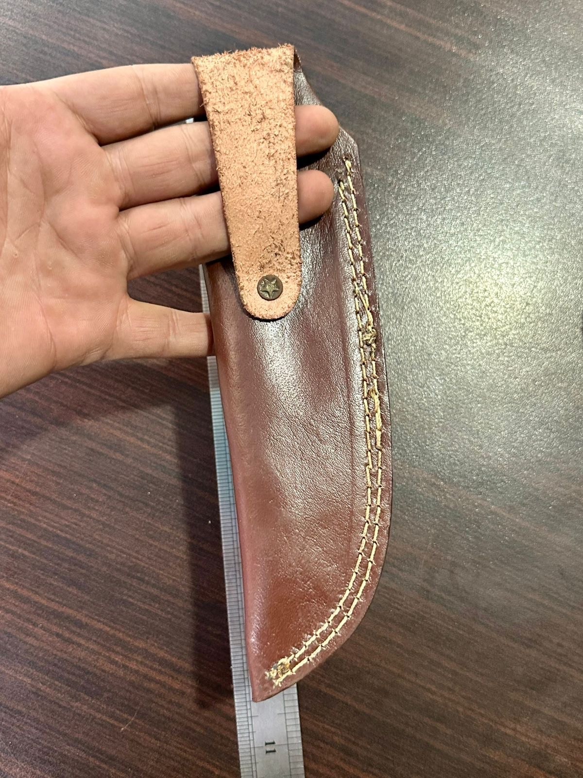 CUSTOM HANDMADE PURE COW LEATHER SHEATH FOR FIXED BLADE KNIFE 8" to 10" BLADE