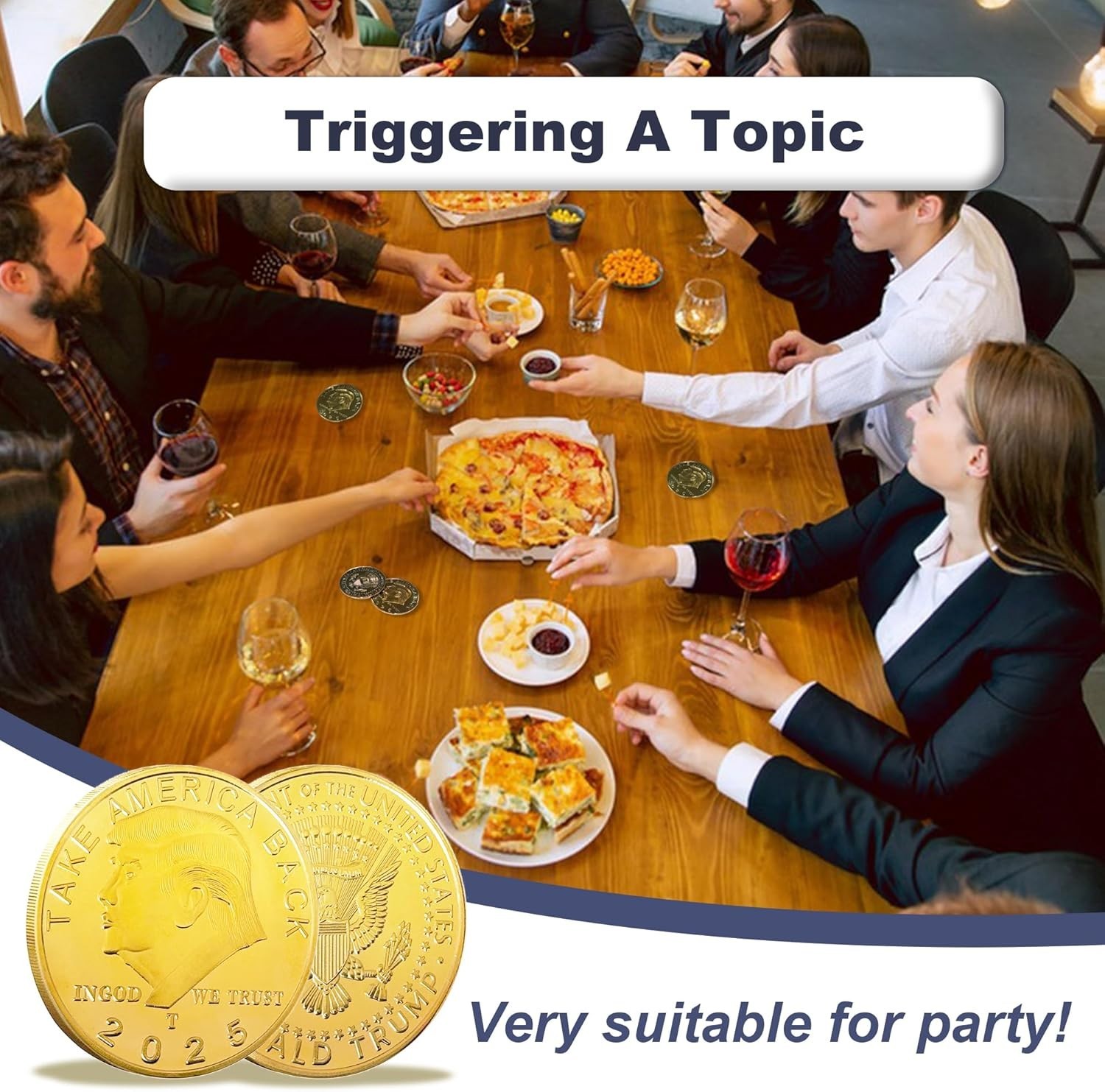 15 x 2025 President Donald Trump Commemorative Coin Take America Back Metal Coin