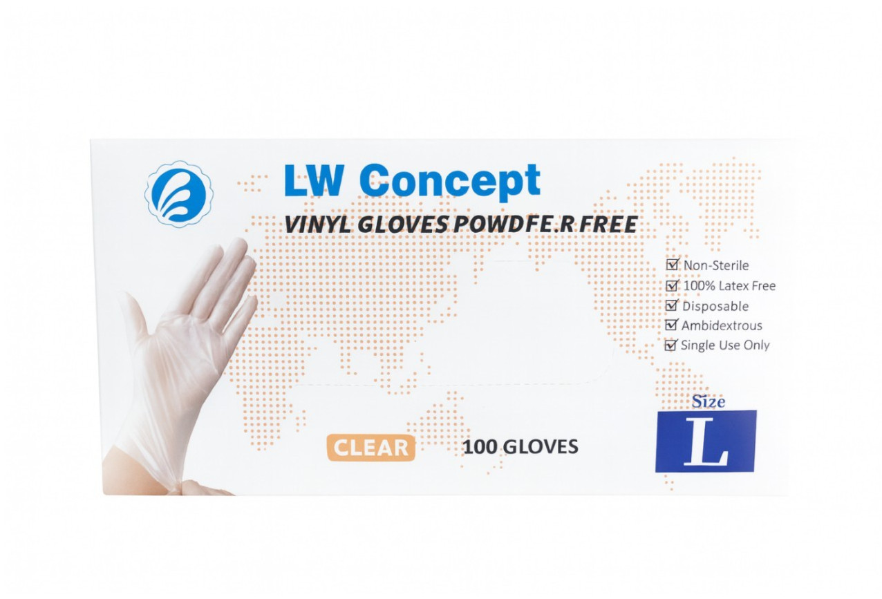 Clear Vinyl Disposable Gloves | Powder & Latex Free | Food Safe Kitchen Use