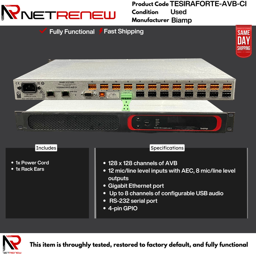 TESIRAFORTE AVB CI Biamp digital signal processor