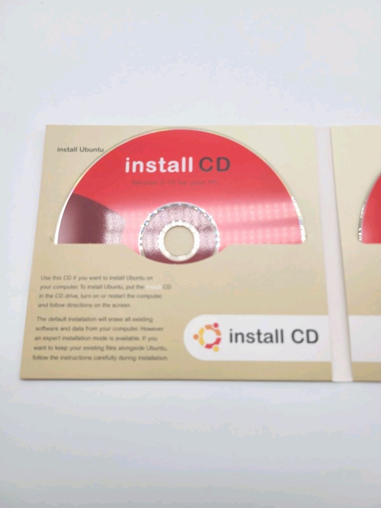 Rare Ubuntu Linux 5.10 PC Edition Vintage Linux for Human Beings