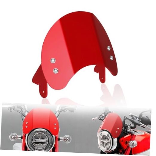 Monkey125 Windshield Screen Compatible With MONKEY 125 2018-2025 Motorcycle Red