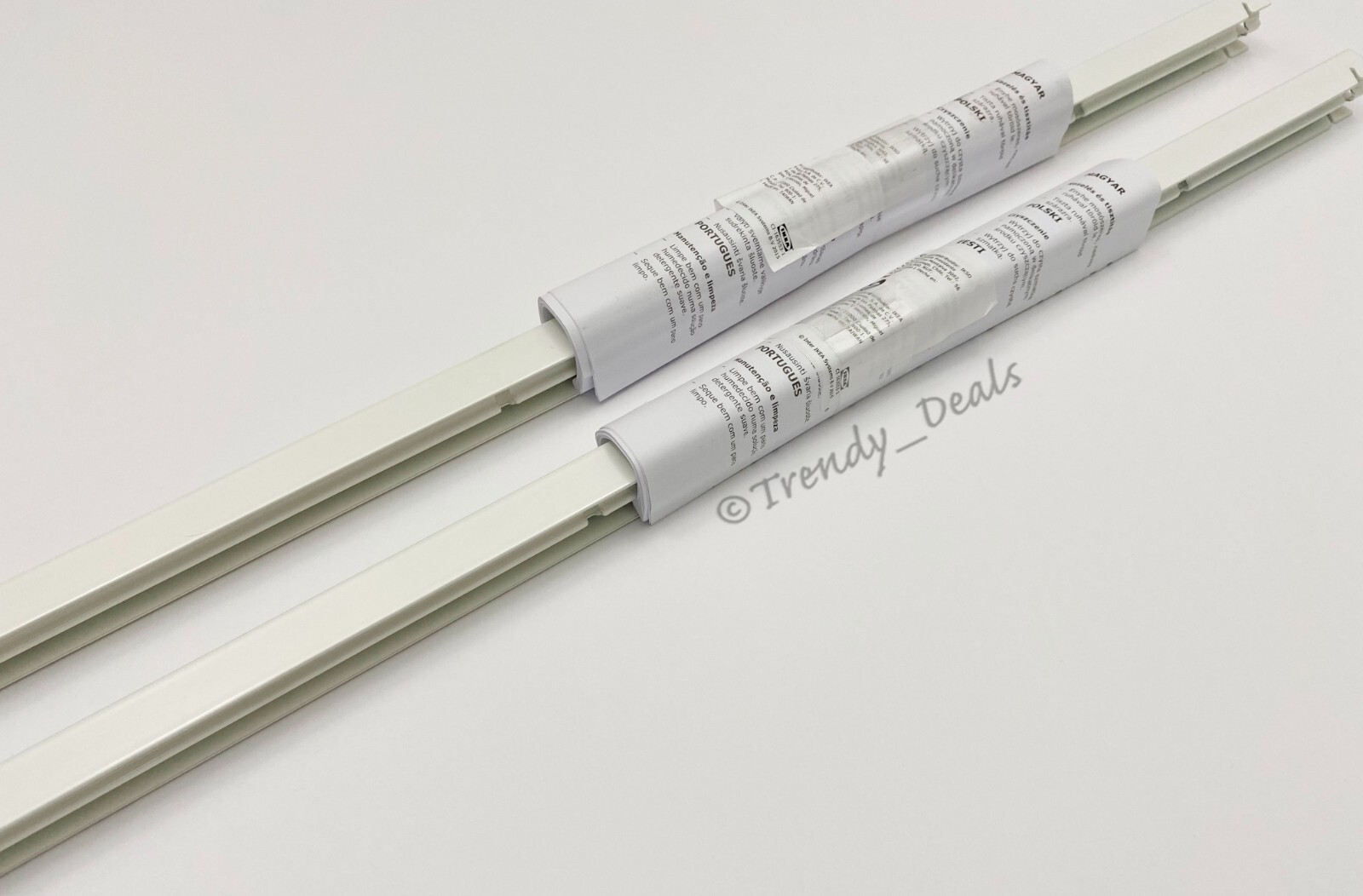 SET of 2 - Ikea BOAXEL Wall Upright Steel, White 39 3/8" - NEW