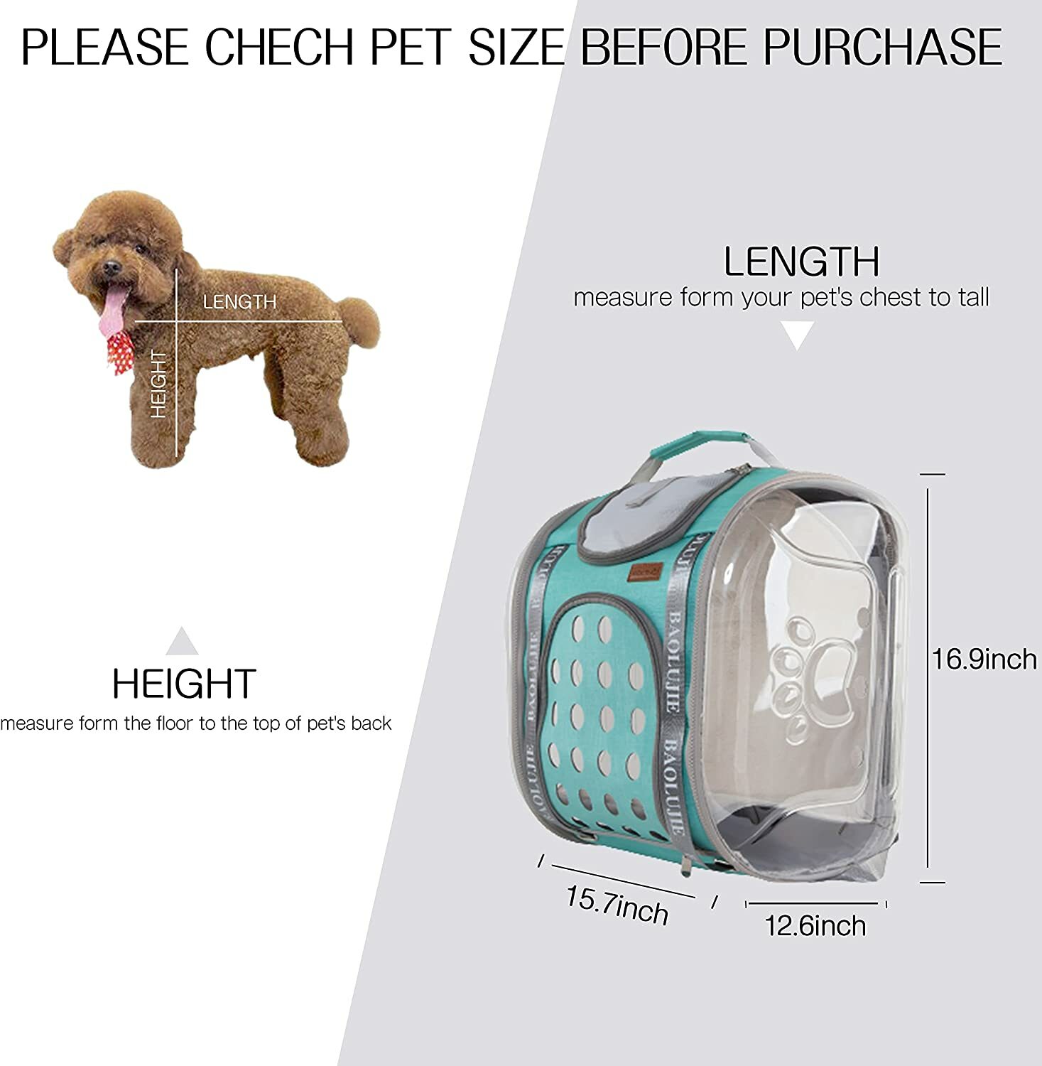 Pet Cat Dog Carrier Bag Backpack Travel Hiking Cat Handbag Folding Portable US