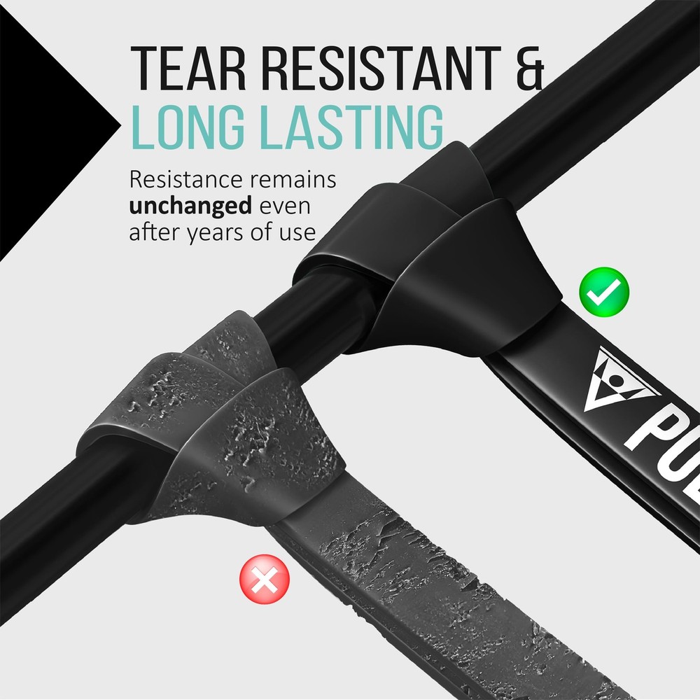 PULLUP & DIP Pull Up Assistance Bands Resistance LIGHT (Black, 15-53 lbs)