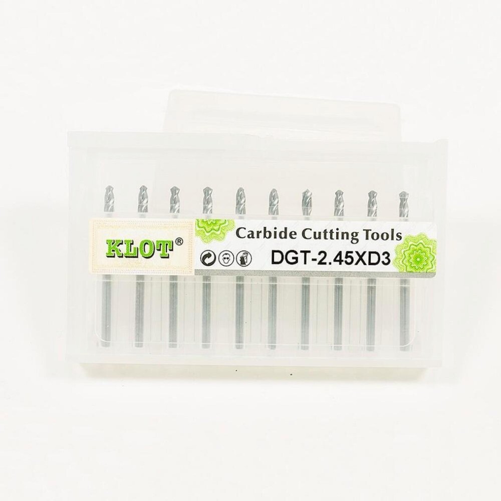 10pcs Whole Solid Carbide PCB Micro Drill Bit 2.4mm-2.99mm Shank 3mm 55D