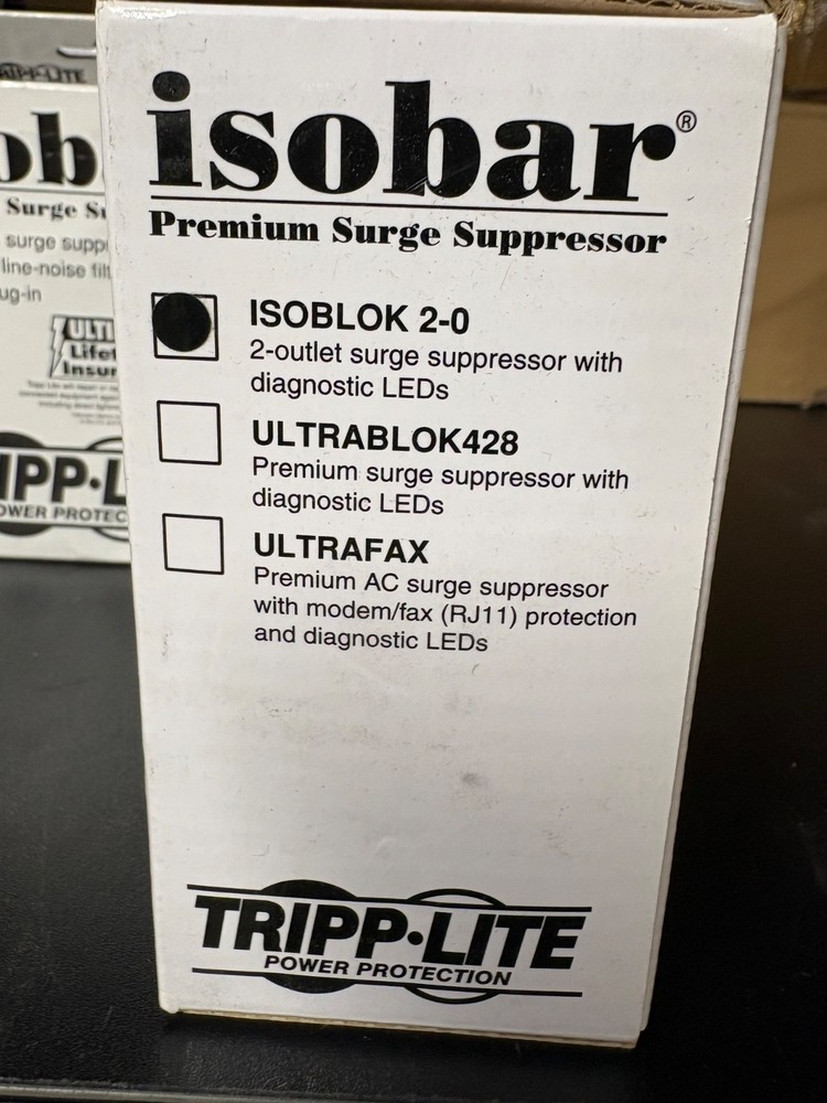 TRIPP LITE ISOBAR SURGE PROTECTOR ISOBLOK2-0 2 OUTLET