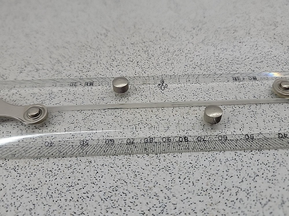 Capt Fields Improved Parallel Ruler Rule England Vintage