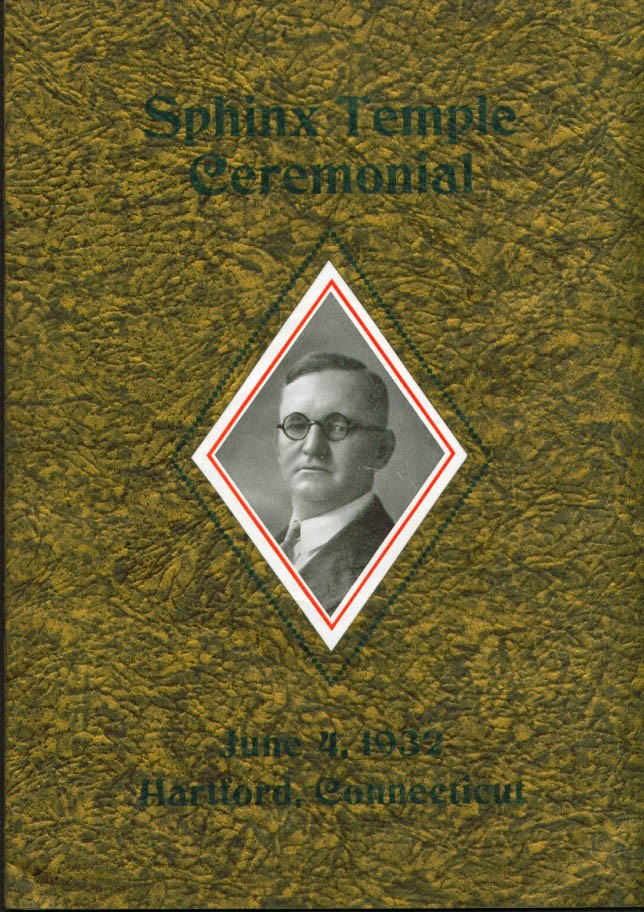 Sphinx Temple Ceremonial Hartford CT program 1932
