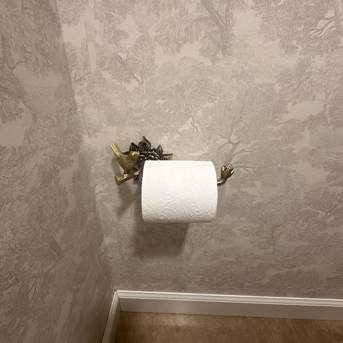 STYLENT Decor Solid Brass Bird Antique Toilet Paper Roll Holder Bathroom Accesso