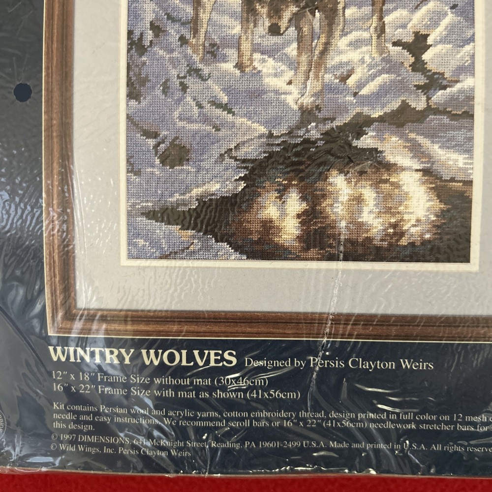 Sunset Dimensions Wintry Wolves Needlepoint Kit 12126