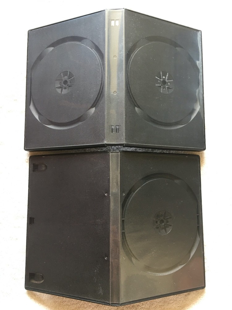 DVD Replacement Cases movie storage shells 2 disc 1 disc black clear
