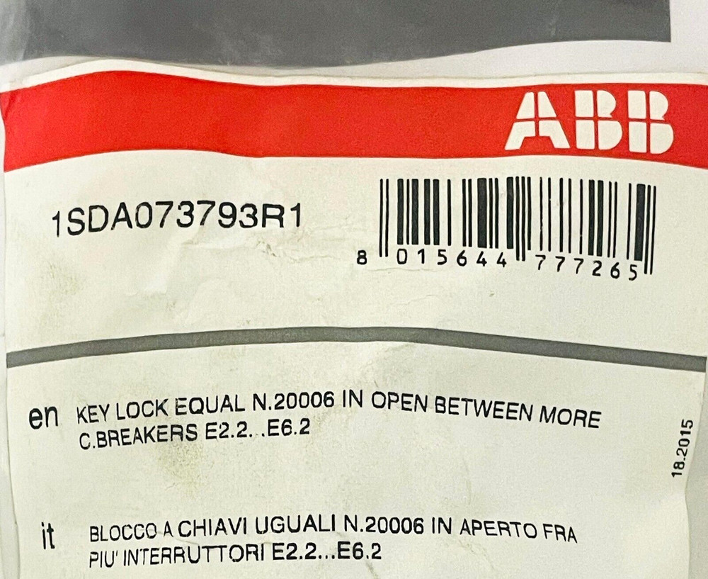 ABB 1SDA073793R1 Key Lock Open