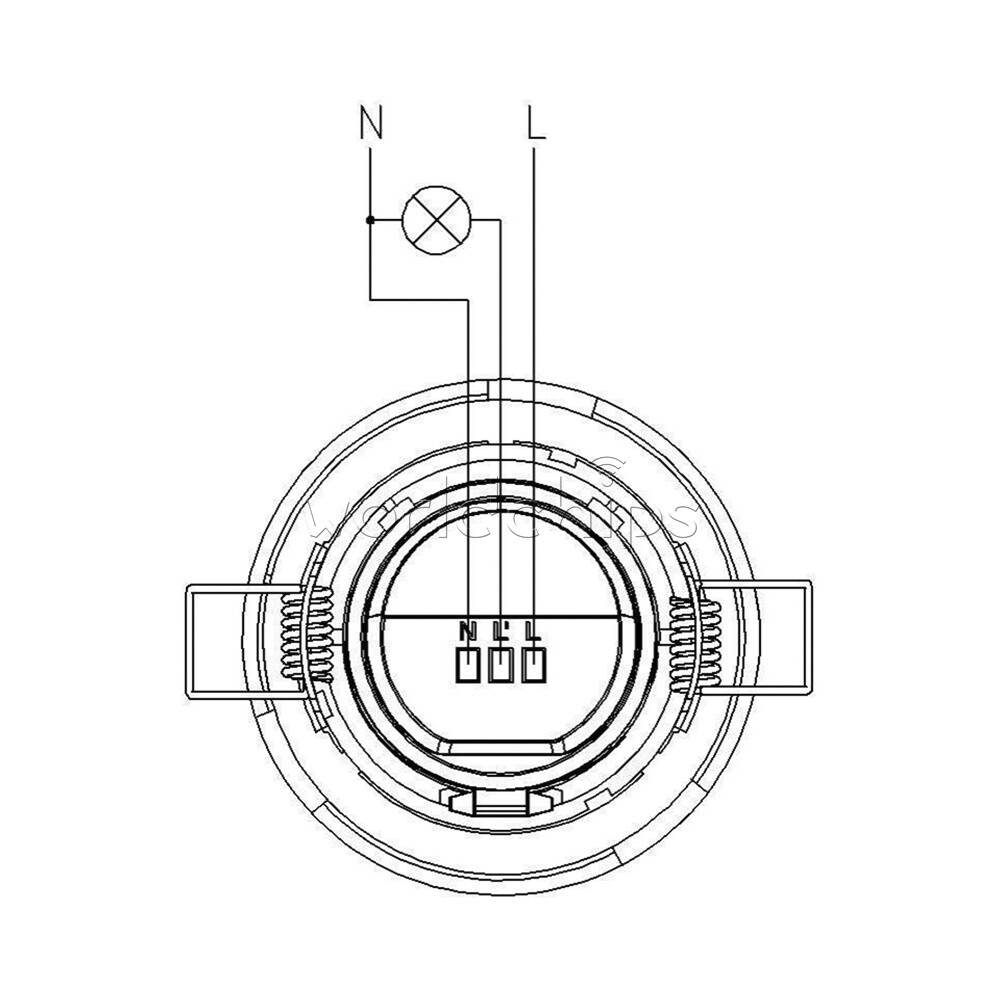 AC220-240V PIR Motion Sensor Detection Embedded Rotary Sensor 360° Motion Sensor