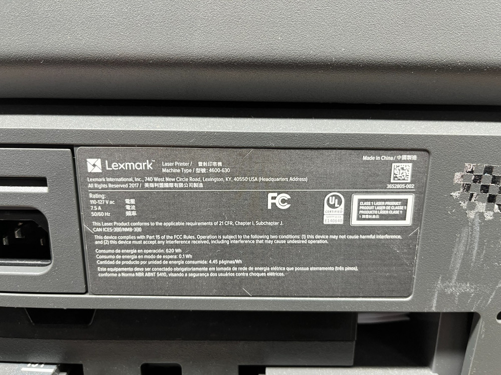 Lexmark MS521 Duplex Monochrome Laser Printer Toner 100%