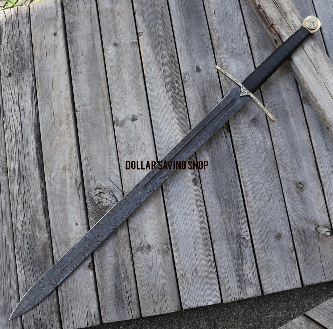 Einherjar Blade of Valhalla Damascus Steel Viking / Norse Inspired long sword.