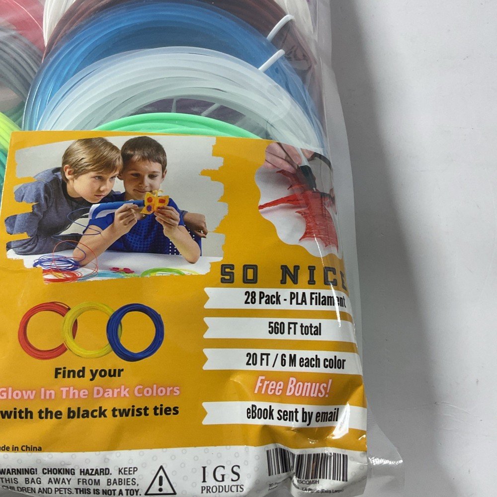 So Nice 3D, PLA Filament, 28 Pack, 560 Ft Total