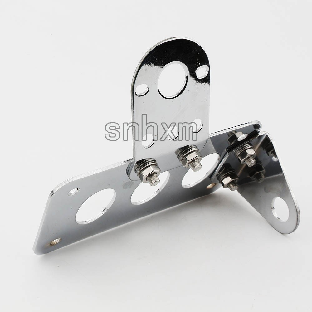 Chrome Motorcycle Side Mount License Plate Bracket Holder for Harley Davidson
