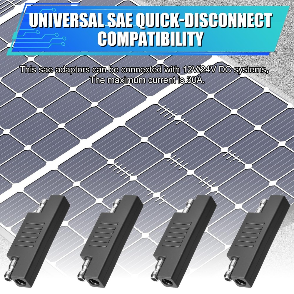 SAE Polarity Reverse Adapter - Quick Disconnect SAE Connector for Solar Panel...