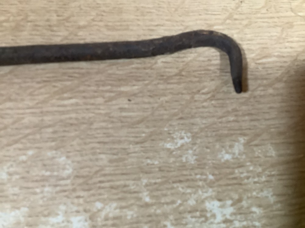 Antique wrought iron hook - 10 7/8”
