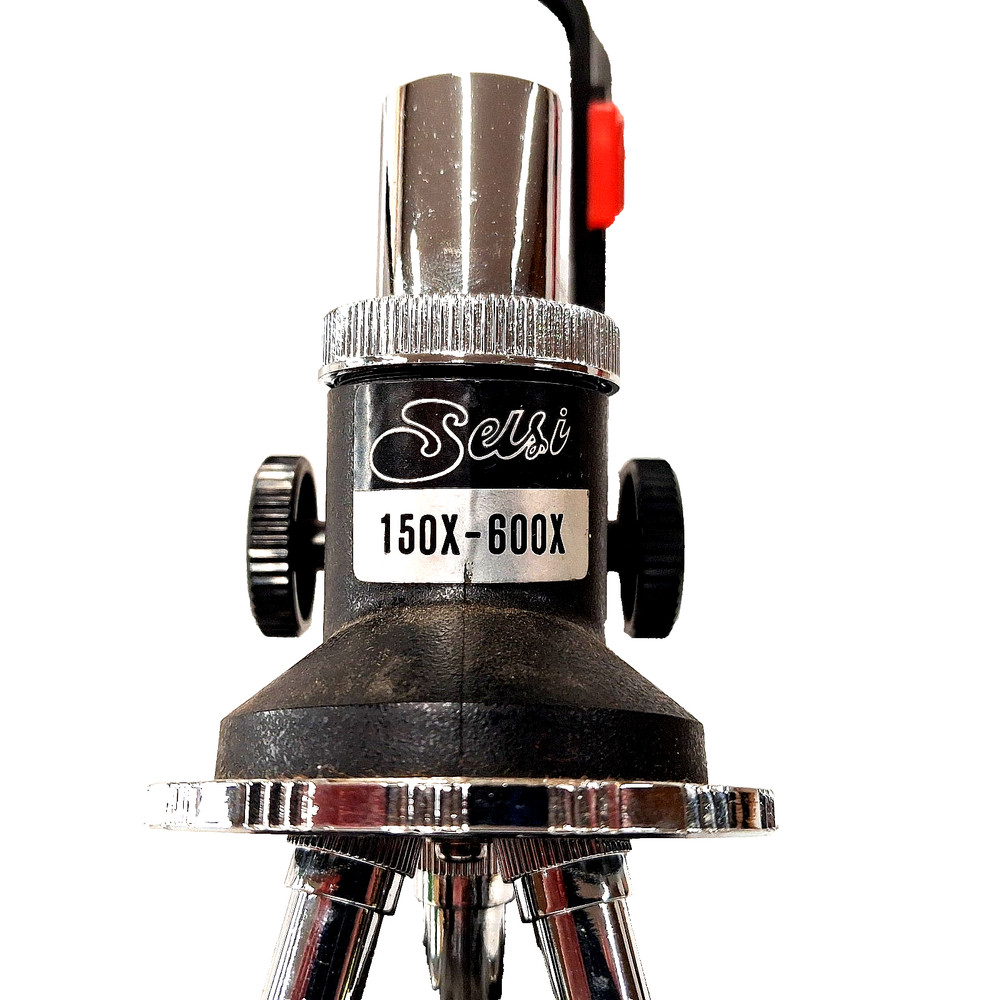 Selsi Student Microscope Kit 150x 600x Monocular w Case Slides Vintage