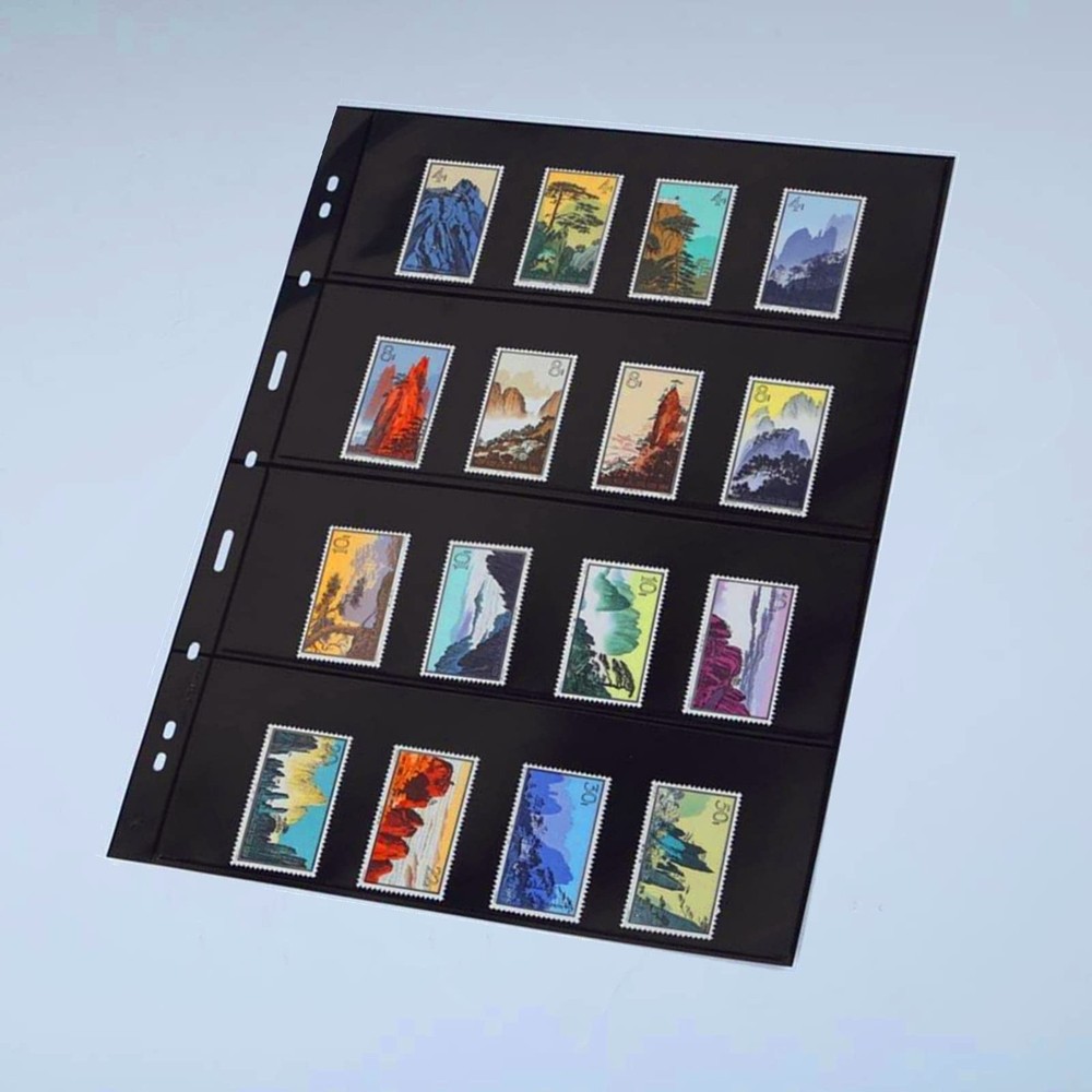 20 Stamp Pages, 4 Rows for Stamp Collectors, 9-Hole Standard Page Fit Album B...
