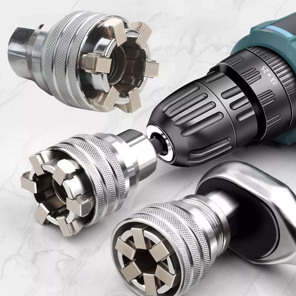 Universal Adapter Sleeve Adjustable Head Socket Spanner Torque Wrench Ratchet