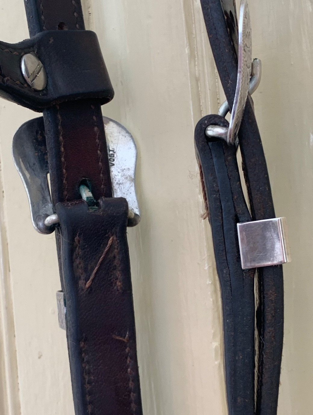 VOGT Sterling Silver Horse Show SLIDING ONE EAR HEADSTALL Leather Western Bridle