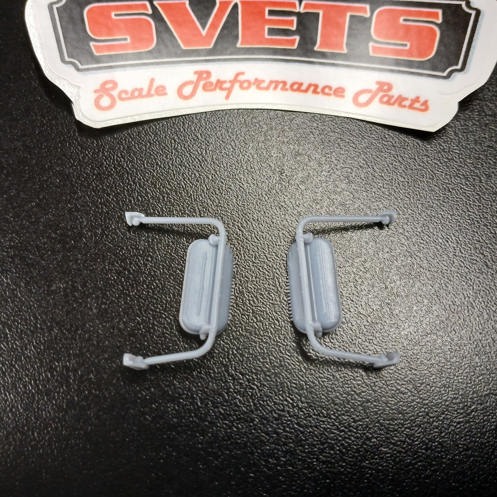 Vintage 1973 - 1979 Ford F-Series West Coast Jr. Side Mirrors Pair 3D Resin 1/25