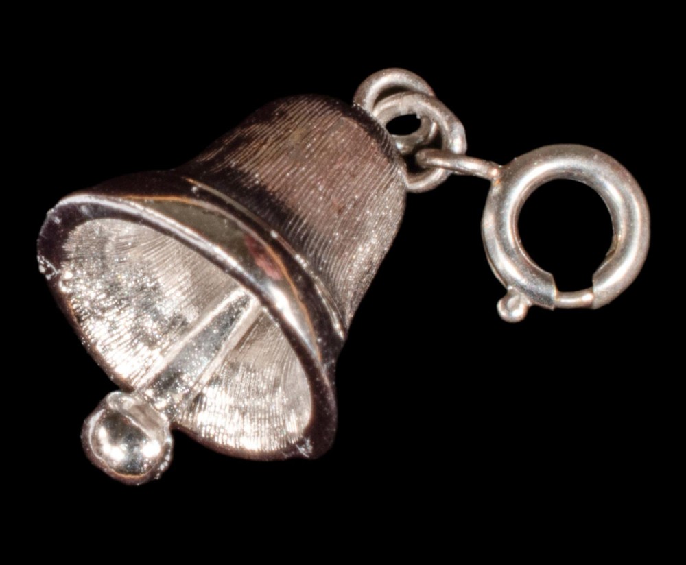 Sterling Silver Bell Clapper Pendant Charm