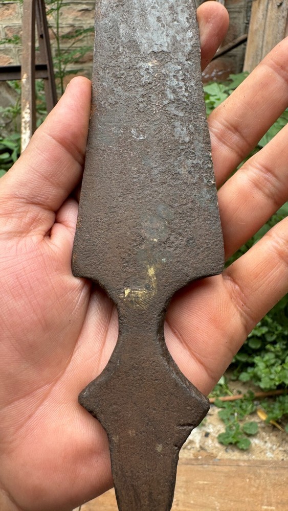 Antique Old Hand Crafted Solid Iron Hunting Spear Dagger Katar Without Handle