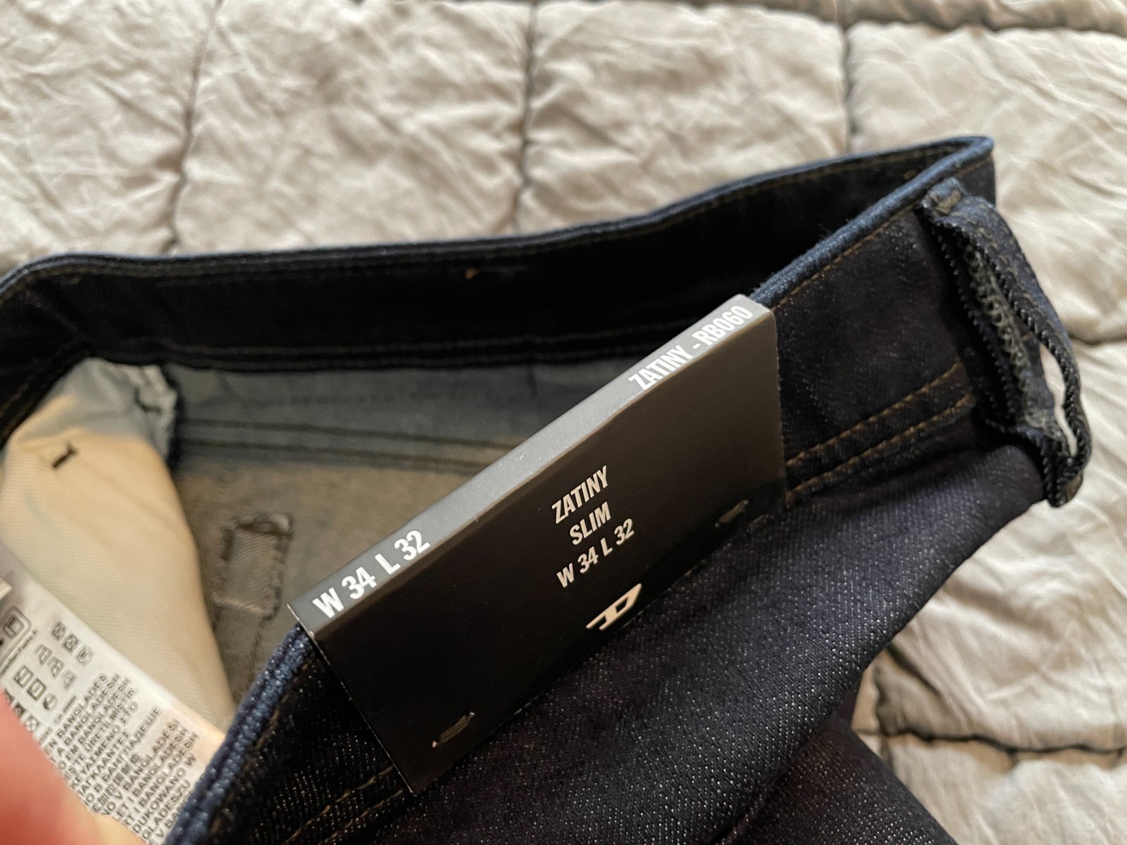 Diesel zatiny RB060 bootcut slim dark indigo stretch denim jeans 34 x 32 men NEW