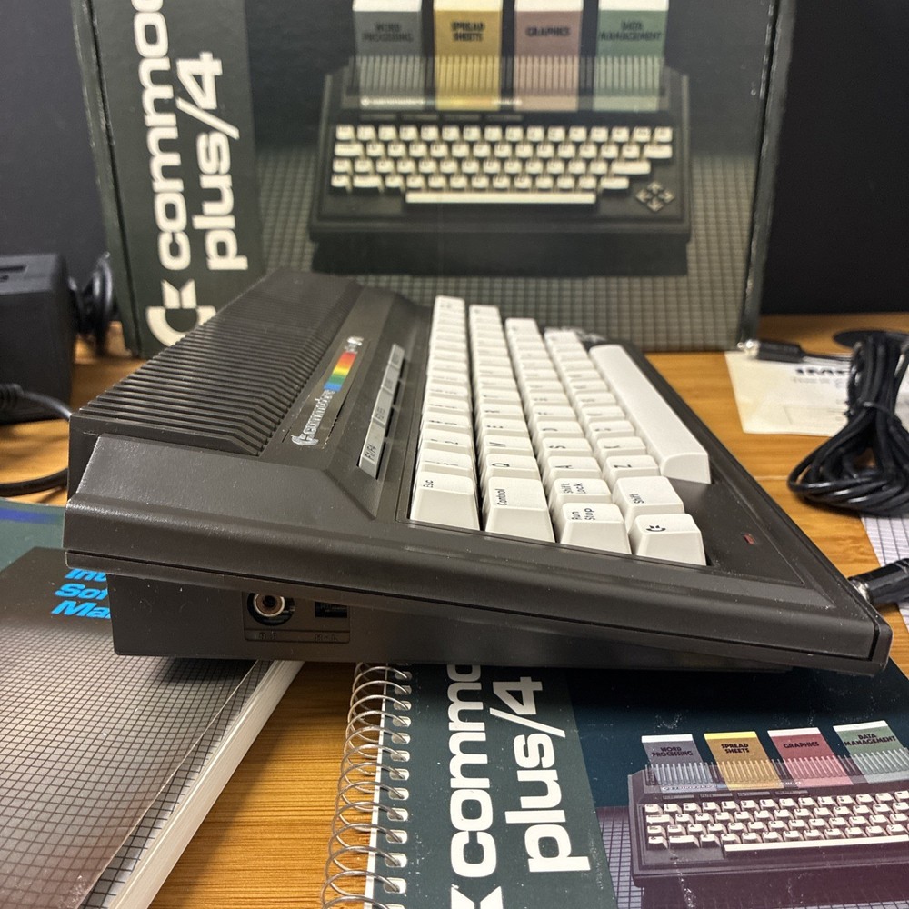 Commodore Plus/4 Vintage Home Computer with Box, Accessories, Manuals Untested