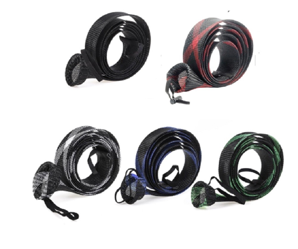 1Pack 170CM Fishing Rod Sock Covers Braided Mesh Spinning Rod Protector Sleeves