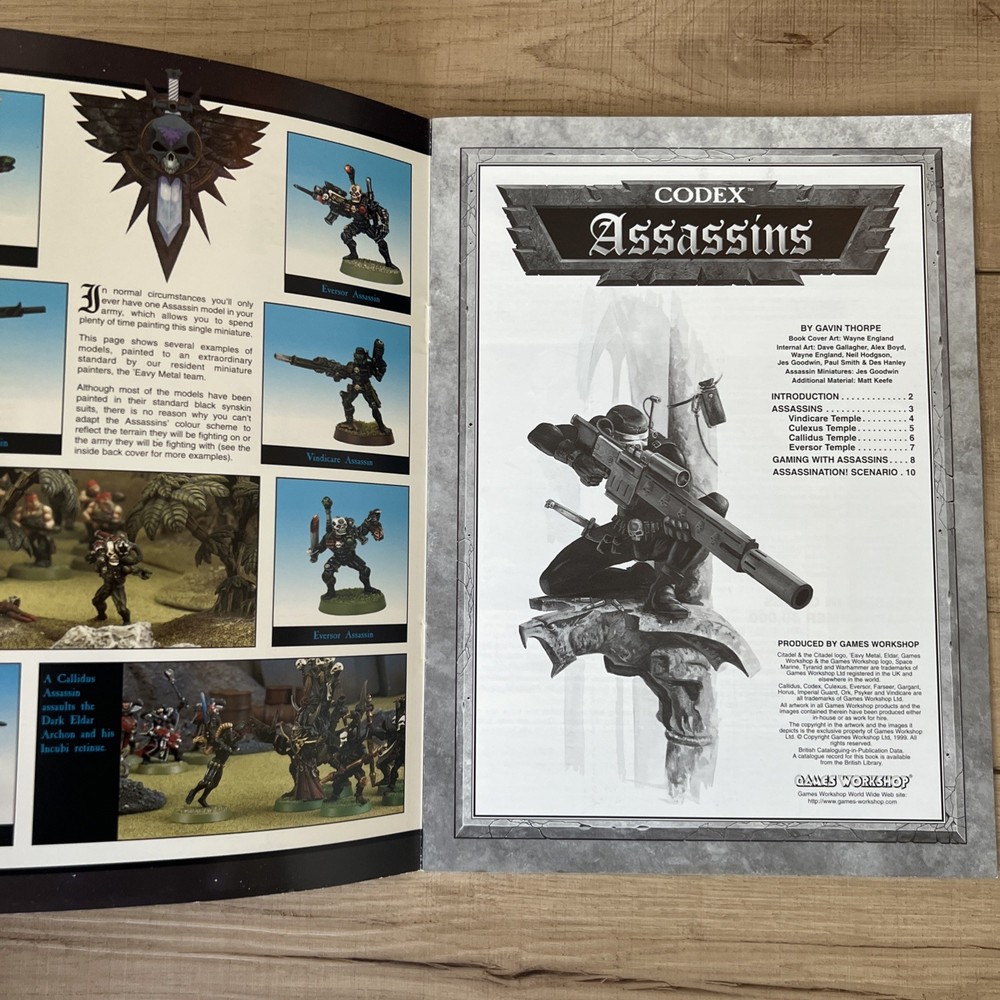 Warhammer 40K Codex: Assassins Supplement 3rd Ed (1999) Games Workshop Softcover