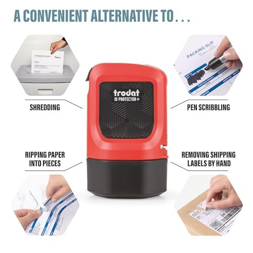 ID Protector+ Ink Roller – Identity Theft Protection Roller Stamp with Integr...