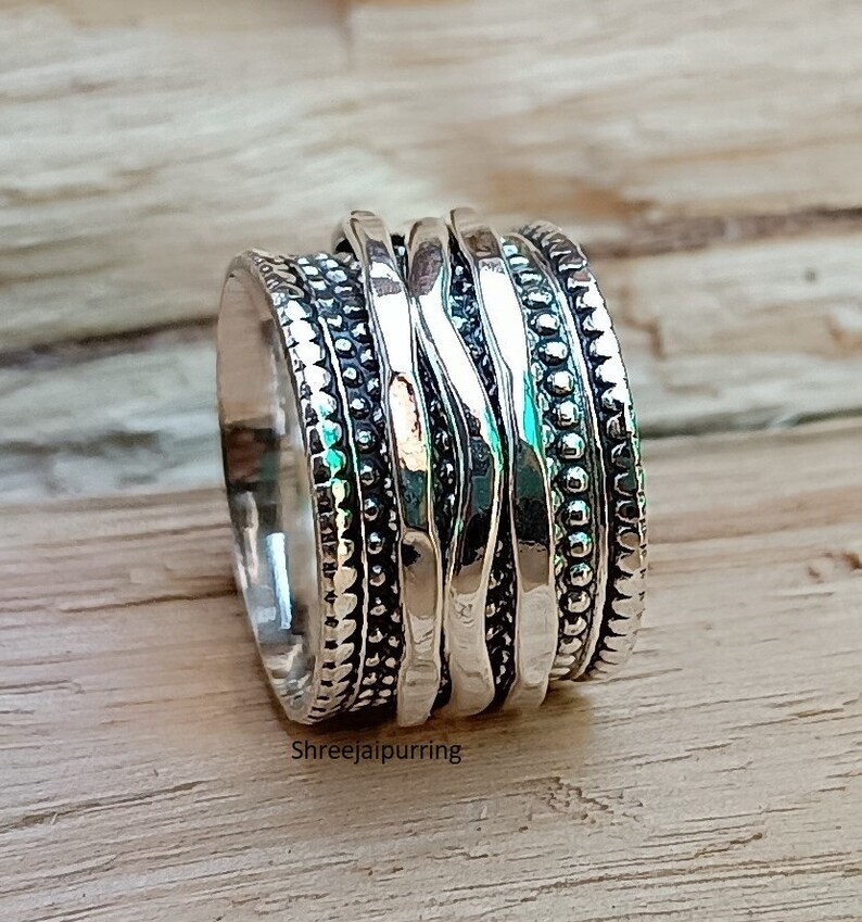 925 Sterling Silver Spinner Band Ring Statement Ring Handmade Ring All size