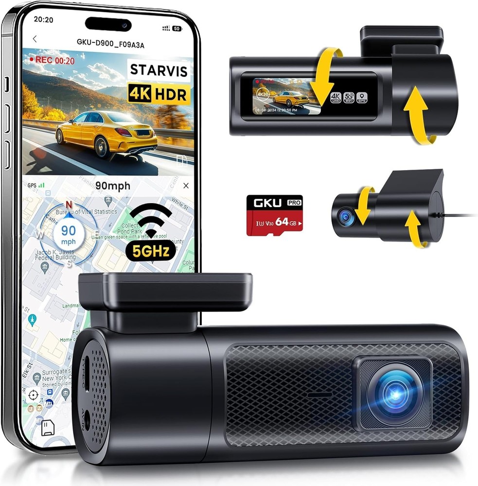 Advanced 4K Dash Camera with Wide Angle & G-Sensor – Full Vehicle Protection
