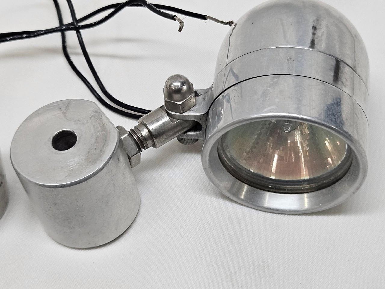 Vintage Pair Motorcycle Bullet Halogen Driving Lights 12V