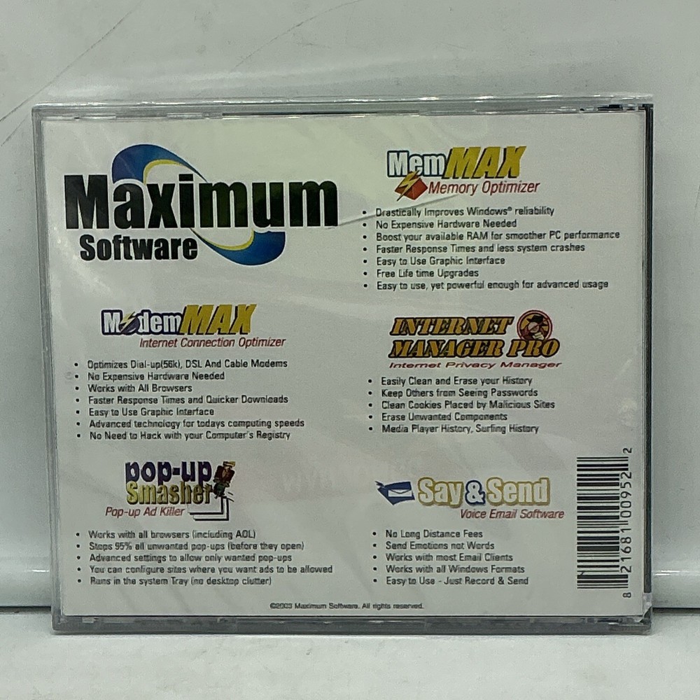 5 Software Package Bundle by Maximum Software - NEW - FREE SHIPPING