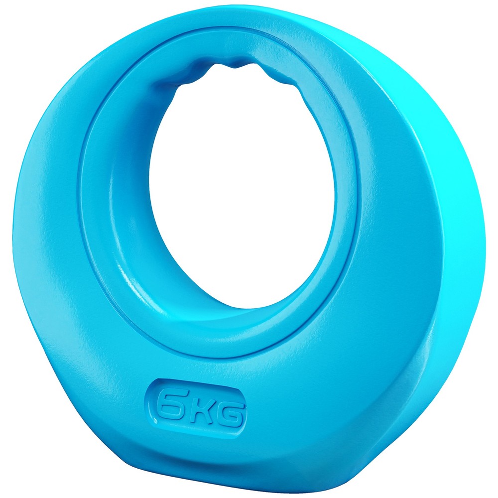 13lbs Kettlebell with Wide Handle, Light Blue