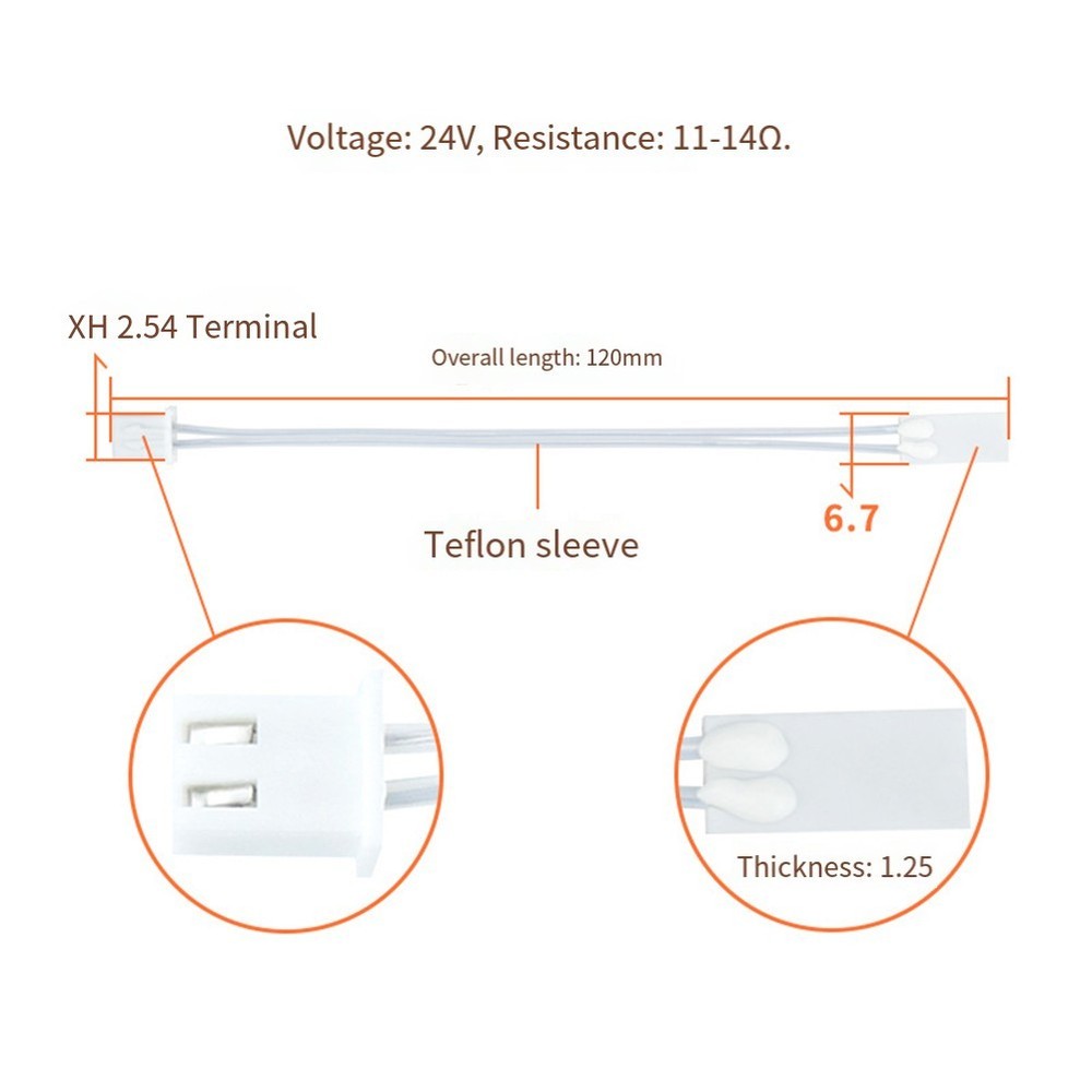 Compatible With X1/X1C Heater For X1 24V Heating Element For Heating Elements