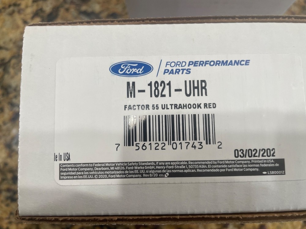Red UltraHook Ford Performance by Factor 55