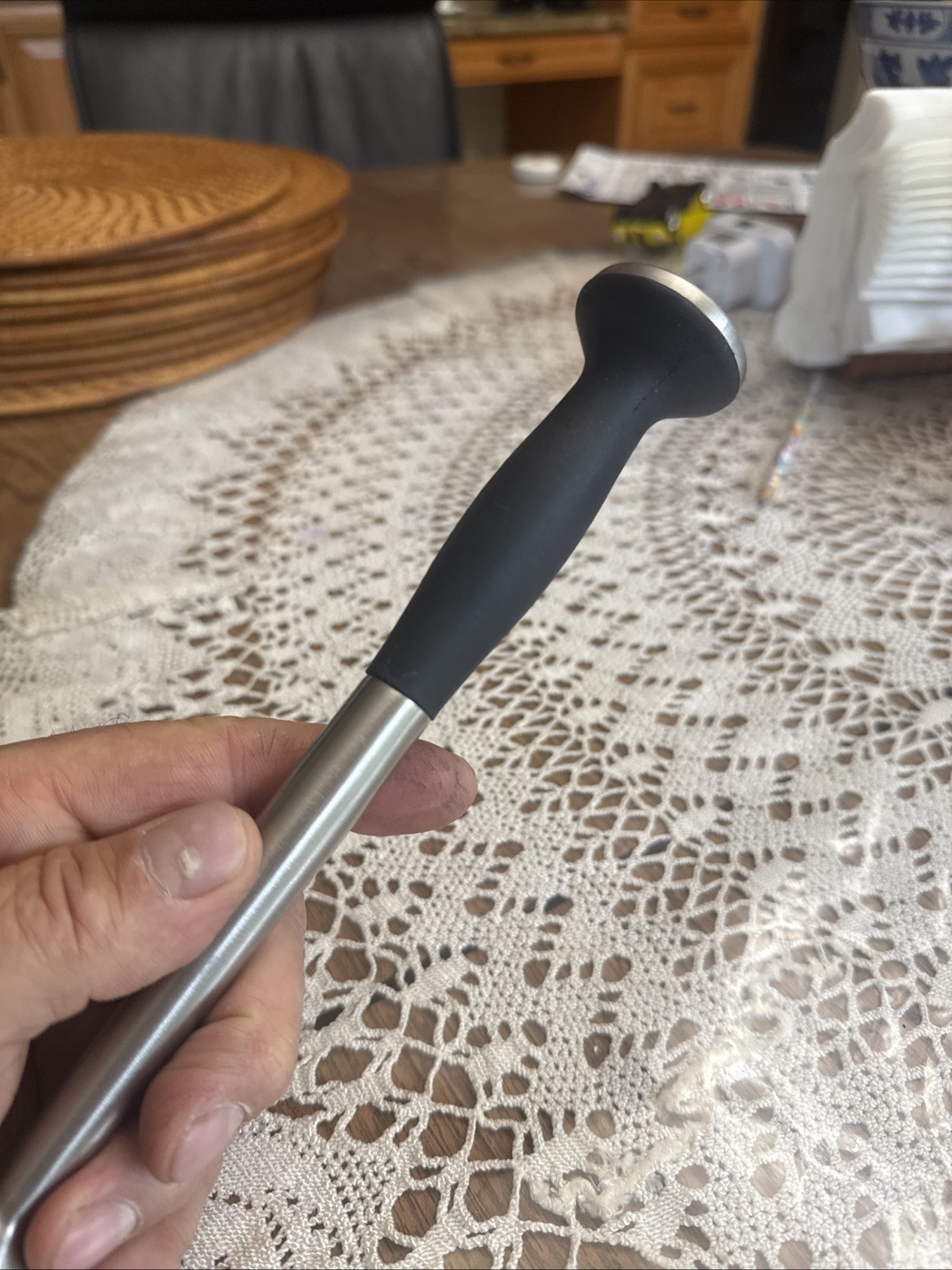 9" Stainless Steel OXO COCKTAIL MUDDLER - Bar Drink Mixer Tool
