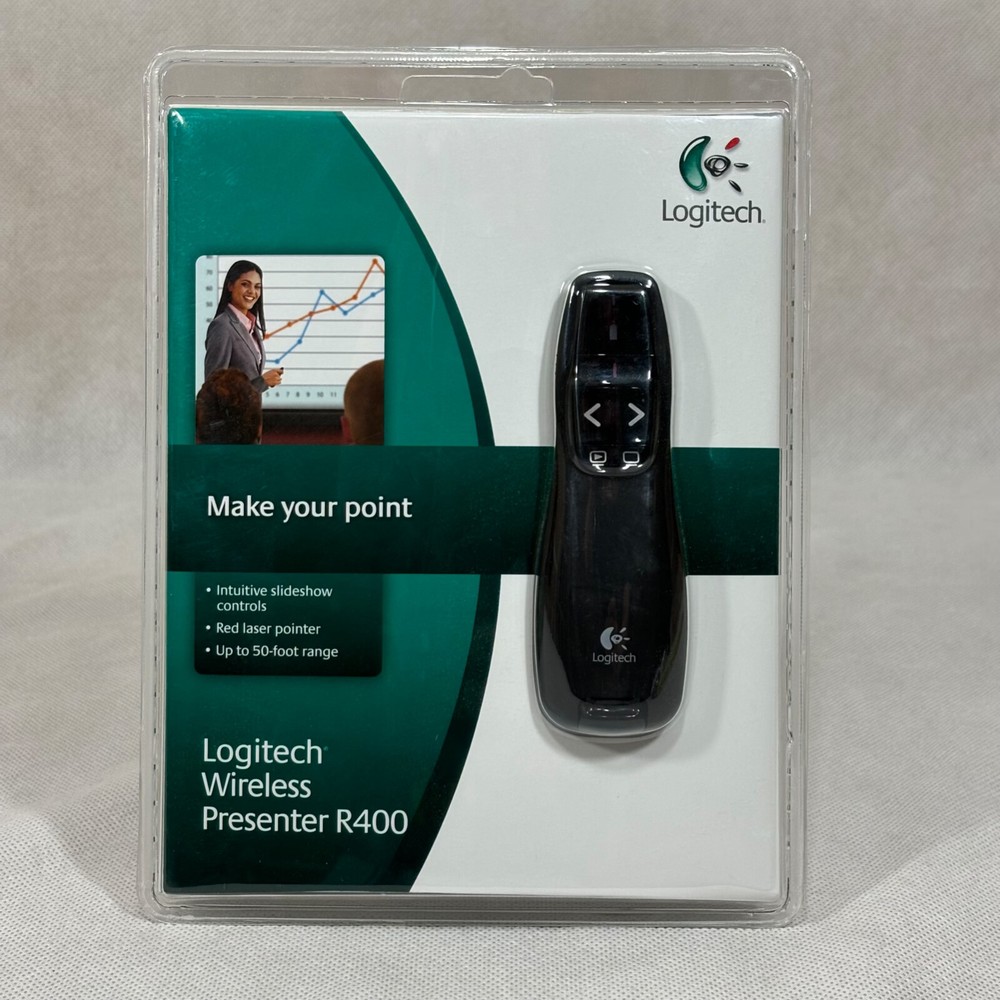 Logitech Wireless Presenter R400 Laser Pointer Remote Control