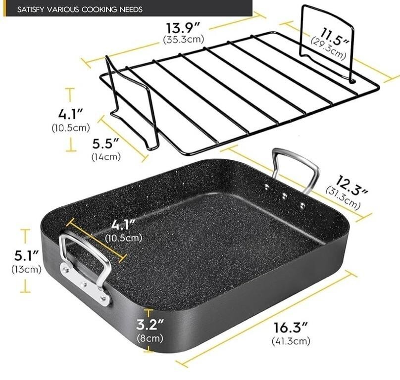 MICHELANGELO Roasting Pan with Rack