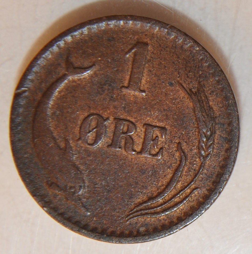 1874 Denmark 1 ore